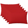 Vidaxl kussensloop 6 st heerlen rood 50 x 70 cm stof
