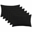 Vidaxl kussensloop 6 pcs heerlen zwart 50 x 70 cm bouclé