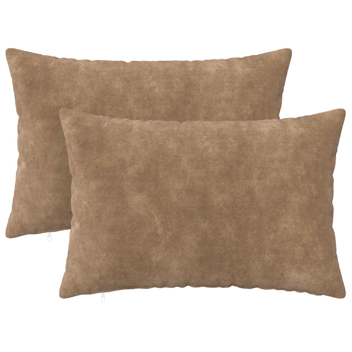 Vidaxl kussensloop 2 pcs heerlen taupe 50 x 70 cm microfiber fleece