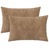 Vidaxl kussensloop 2 pcs heerlen taupe 50 x 70 cm microfiber fleece