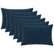 Vidaxl kussensloop 6 pcs heerlen blauw 50 x 70 cm microfiber fleece