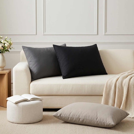 Vidaxl kussensloop 6 pcs heerlen antraciet 50 x 70 cm polyester