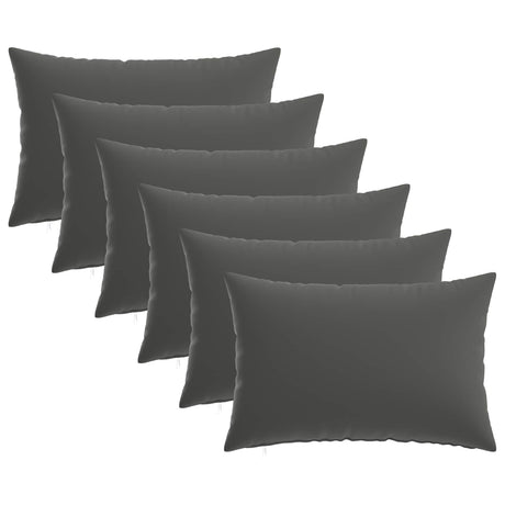 Vidaxl kussensloop 6 pcs heerlen antraciet 50 x 70 cm polyester