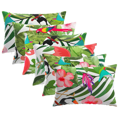 Vidaxl kussensloop 6 pcs heerlen meerkleurig 50 x 70 cm polyester
