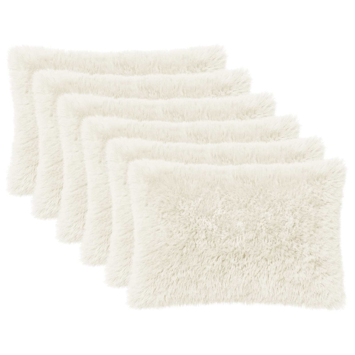 Vidaxl kussensloop 6 pcs heerlen wit 50 x 70 cm pv fleece