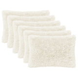 Vidaxl kussensloop 6 pcs heerlen wit 50 x 70 cm pv fleece