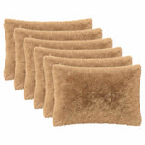 Vidaxl kussensloop 6 pcs heerlen taupe 50 x 70 cm pv fleece