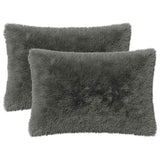 Vidaxl kussensloop 2 pcs heerlen lichtgrijs 50 x 70 cm pv fleece