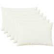 Vidaxl kussensloop 6 st heerlen wit 50 x 75 cm stof