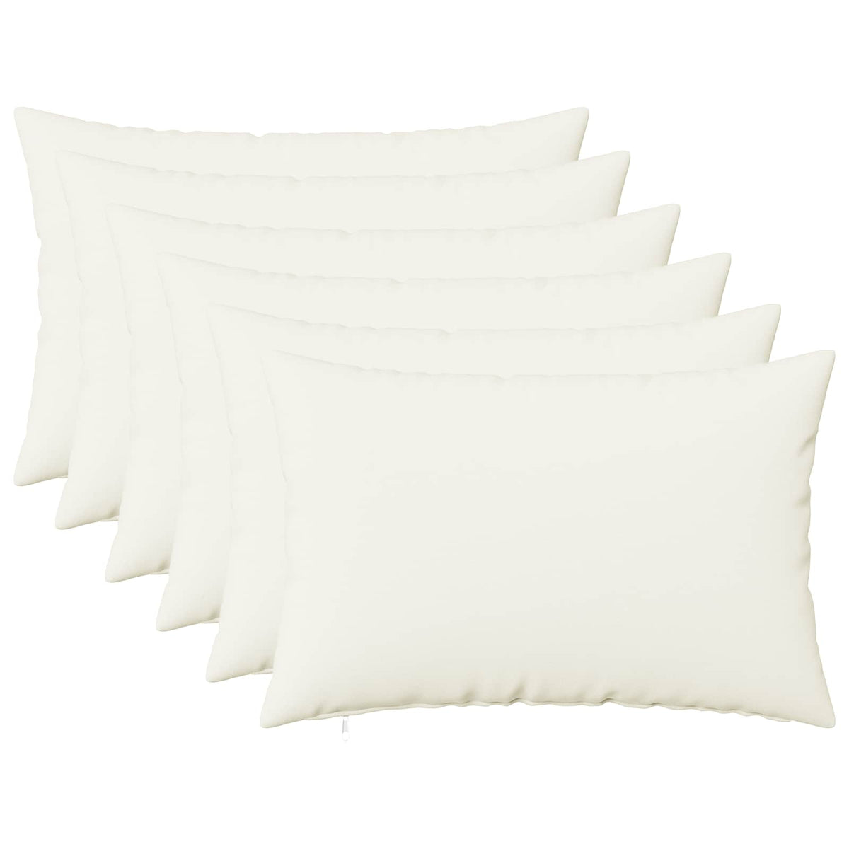 Vidaxl kussensloop 6 st heerlen wit 50 x 75 cm stof