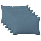 Vidaxl kussensloop 6 st heerlen jeans blauw 50 x 75 cm stof