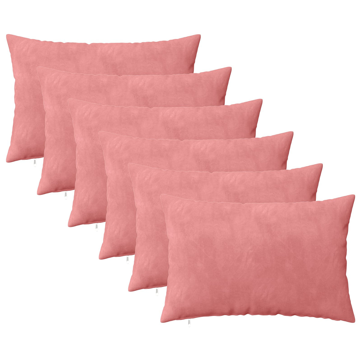 Vidaxl kussensloop 6 pcs heerlen roze 50 x 75 cm fluweel