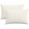 Vidaxl kussensloop 2 pcs heerlen crèmekleurig 50 x 75 cm corduroy