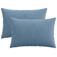 Vidaxl kussensloop 2 pcs heerlen blauw 50 x 75 cm corduroy