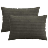 Vidaxl kussensloop 2 pcs heerlen antracietkleurig 50 x 75 cm corduroy