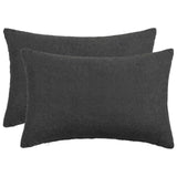 Vidaxl kussensloop 2 pcs heerlen donkergrijs 50 x 75 cm bouclé