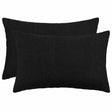 Vidaxl kussensloop 2 pcs heerlen zwart 50 x 75 cm bouclé