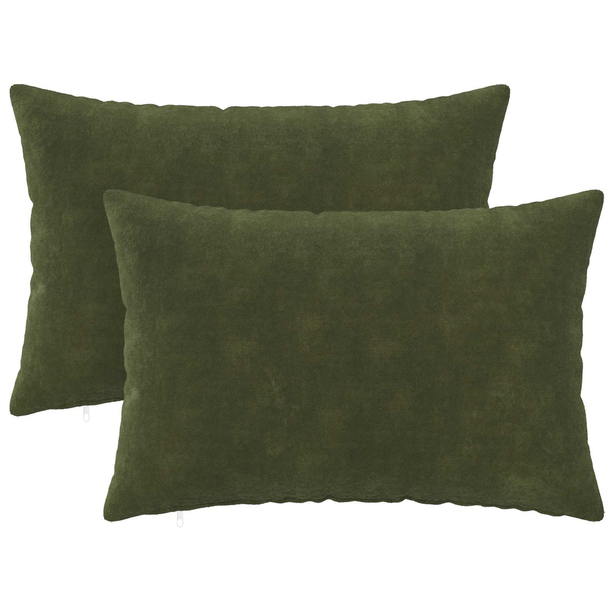 Vidaxl kussensloop 2 pcs heerlen groen 50 x 75 cm microfiber fleece