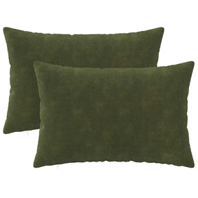 Vidaxl kussensloop 2 pcs heerlen groen 50 x 75 cm microfiber fleece