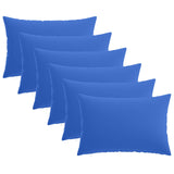 Vidaxl kussensloop 6 pcs heerlen koninklijk blauw 50 x 75 cm polyester
