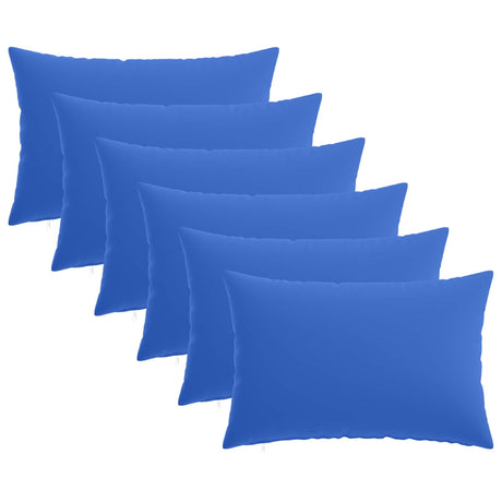 Vidaxl kussensloop 6 pcs heerlen koninklijk blauw 50 x 75 cm polyester