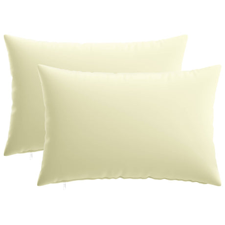 Vidaxl kussensloop 2 pcs heerlen crèmekleurig 50 x 75 cm polyester