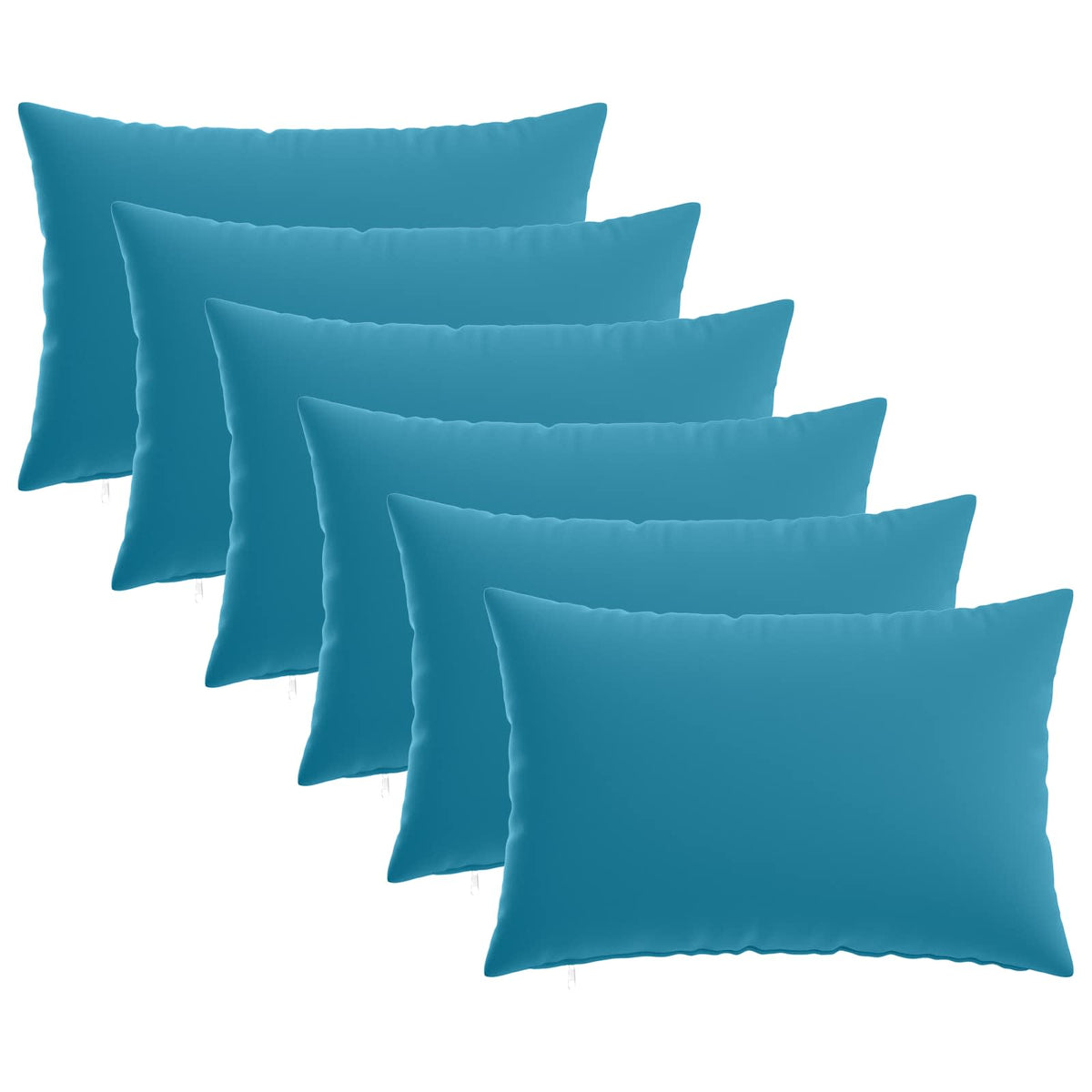 Vidaxl kussensloop 6 pcs heerlen lichtblauw 50 x 75 cm polyester
