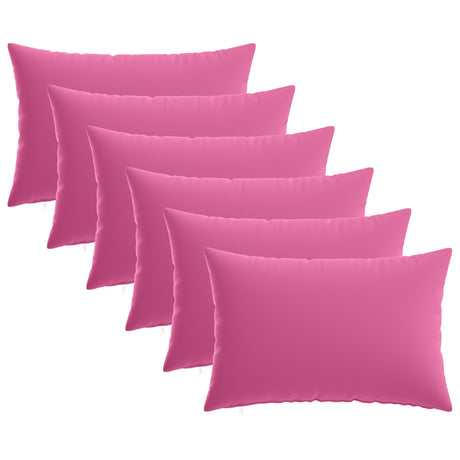 Vidaxl kussensloop 6 pcs heerlen roze 50 x 75 cm polyester