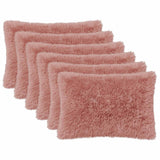 Vidaxl kussensloop 6 pcs heerlen roze 50 x 75 cm pv fleece
