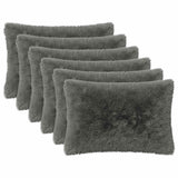 Vidaxl kussensloop 6 pcs heerlen lichtgrijs 50 x 75 cm pv fleece