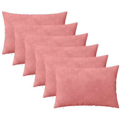 Vidaxl kussensloop 6 pcs heerlen roze 50 x 80 cm fluweel