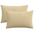 Vidaxl kussensloop 2 st heerlen grijs groen 50 x 80 cm corduroy