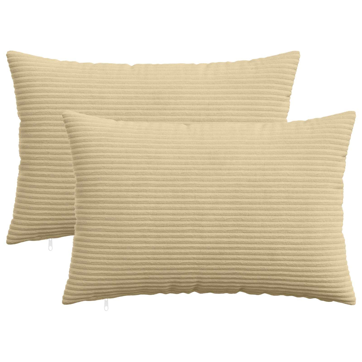 Vidaxl kussensloop 2 st heerlen grijs groen 50 x 80 cm corduroy