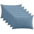 Vidaxl kussensloop 6 pcs heerlen blauw 50 x 80 cm corduroy