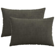 Vidaxl kussensloop 2 pcs heerlen antracietkleurig 50 x 80 cm corduroy