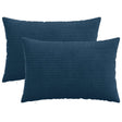 Vidaxl kussensloop 2 pcs heerlen marineblauw 50 x 80 cm corduroy