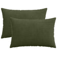 Vidaxl kussensloop 2 pcs heerlen groen 50 x 80 cm corduroy