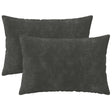 Vidaxl kussensloop 2 pcs heerlen antraciet 50 x 80 cm