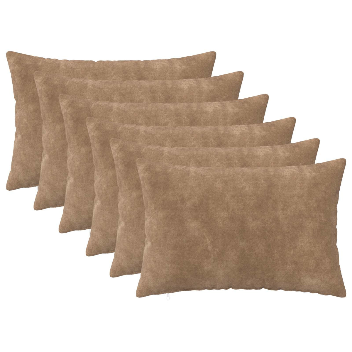 Vidaxl kussensloop 6 pcs heerlen taupe 50 x 80 cm microfiber fleece