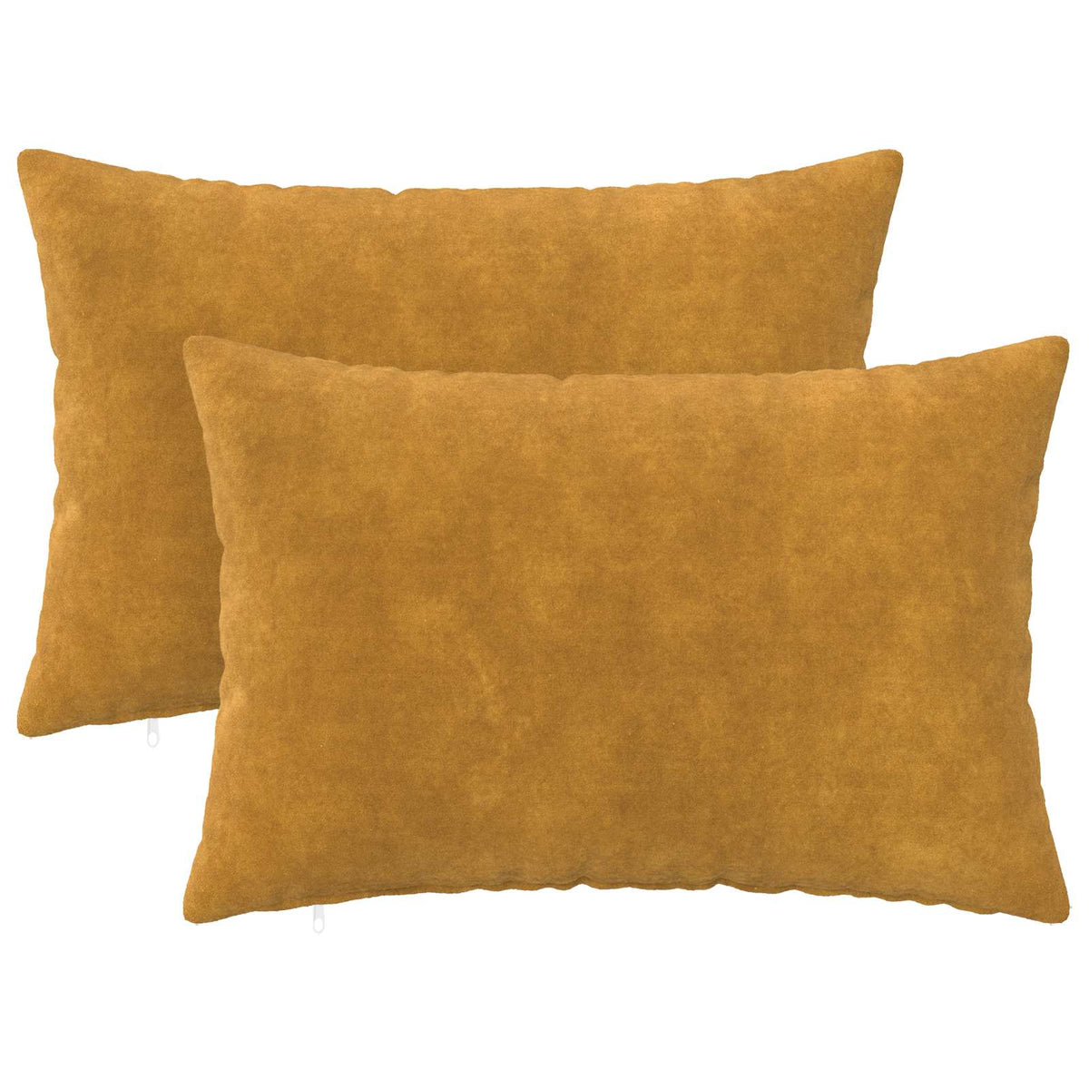 Vidaxl kussensloop 2 pcs heerlen geel 50 x 80 cm microfiber fleece