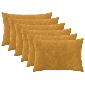 Vidaxl kussensloop 6 pcs heerlen geel 50 x 80 cm microfiber fleece