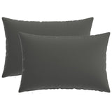 Vidaxl kussensloop 2 pcs heerlen antraciet 50 x 80 cm polyester