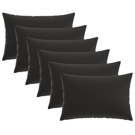 Vidaxl kussensloop 6 pcs heerlen zwart 50 x 80 cm polyester