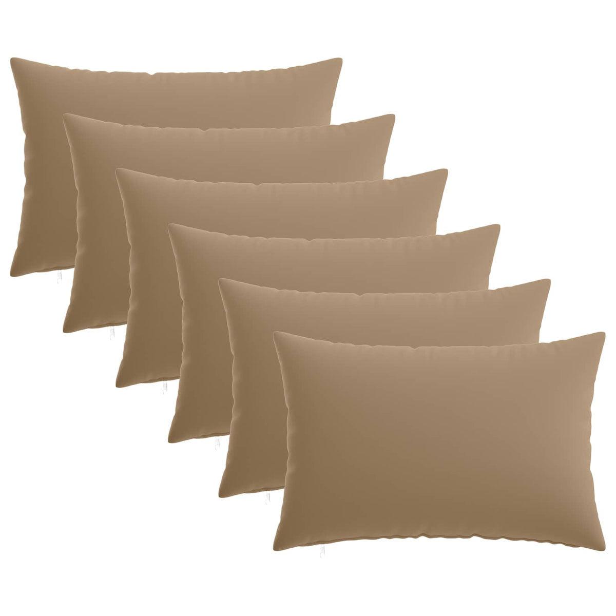 Vidaxl kussensloop 6 st heerlen taupe 50 x 80 cm polyester