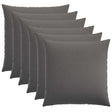 Vidaxl kussensloop 6 st heerlen lichtgrijs 55 x 55 cm stof