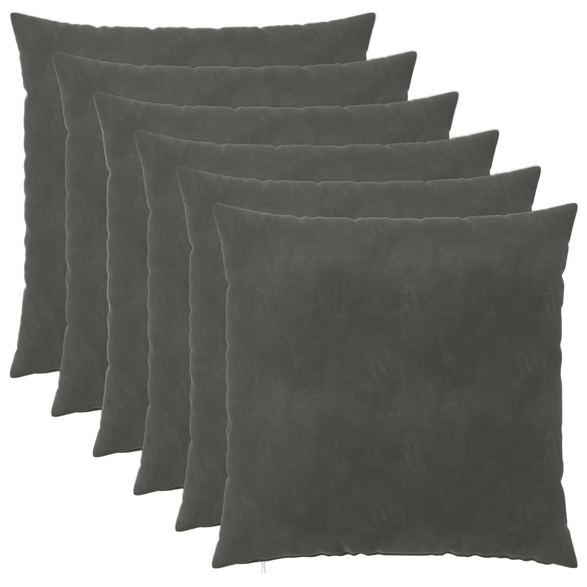 Vidaxl kussensloop 6 pcs heerlen donkergrijs 55 x 55 cm fluweel