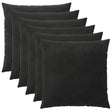 Vidaxl kussensloop 6 pcs heerlen zwart 55 x 55 cm fluweel