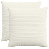Vidaxl kussensloop 2 pcs heerlen crèmekleurig 55 x 55 cm corduroy