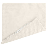 Vidaxl kussensloop 6 pcs heerlen crèmekleurig 55 x 55 cm corduroy