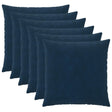 Vidaxl kussensloop 6 pcs heerlen blauw 55 x 55 cm microfiber fleece